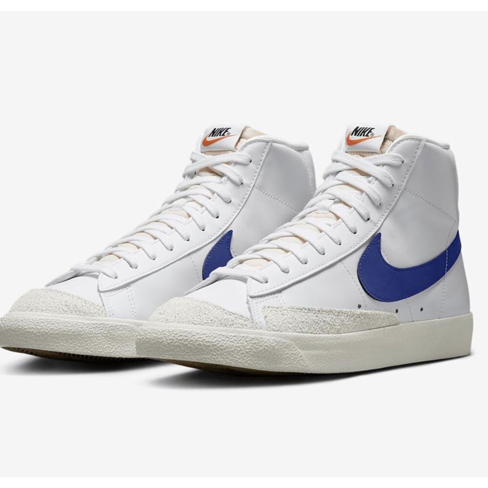 SIZE 15 Men’s New Nike Blazer Mid '77 Vintage White/ Blue NWOB hard to find size